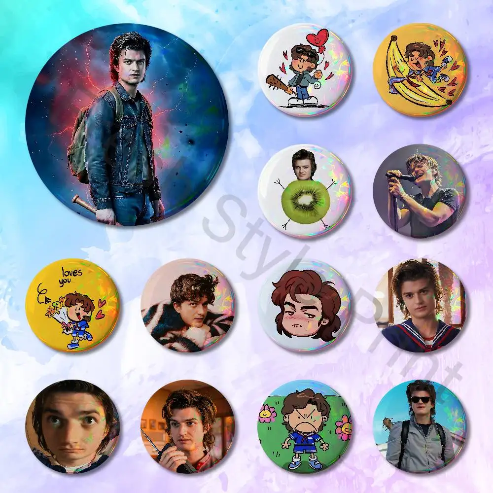 

J-Joe Actor K-Keery 58mm 44mm HD Print Brooch Badges Pretty Derby Round Display Brooches Lapel Pins