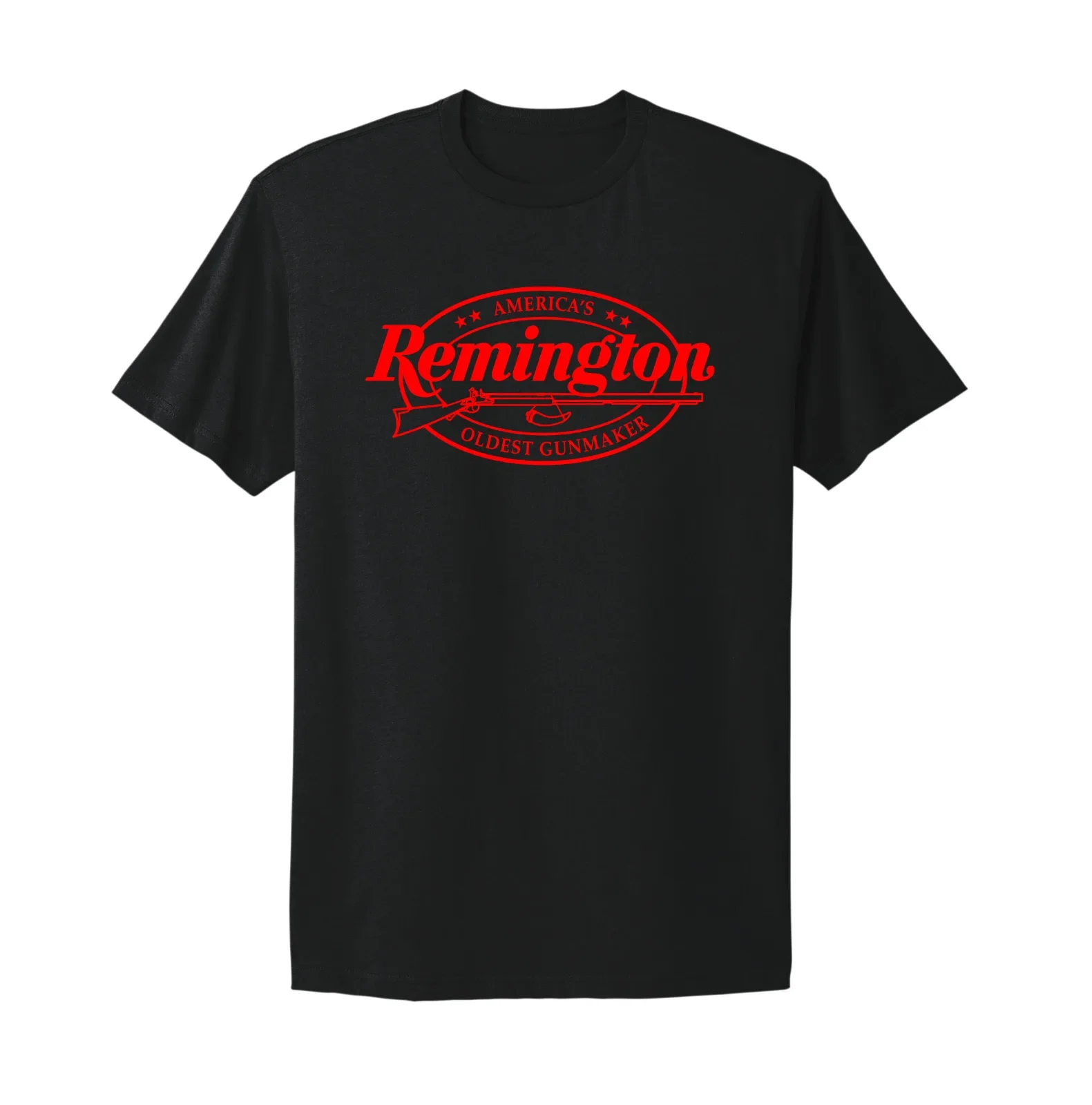 Remington Logo Guns Firearms Riffles Black Red T Shirt