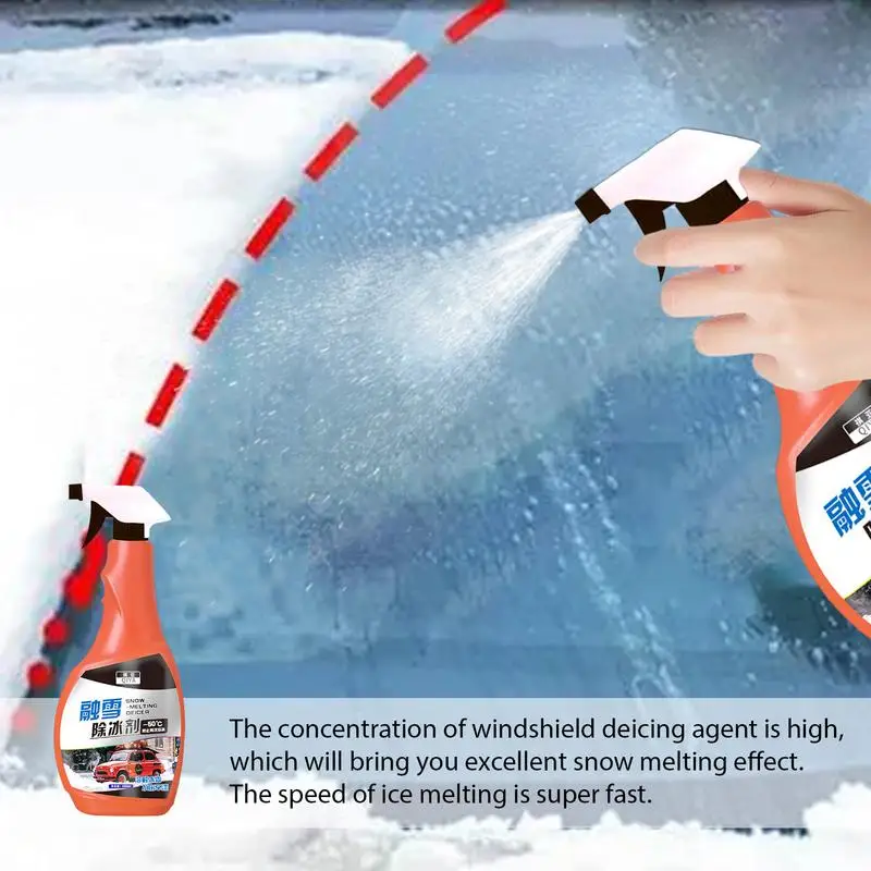 Deicer Spray For Car Windshield 500ml Deicing And Snow Melting Agent Deicing And Snow Melting Agent Ice Removal Spray For Home