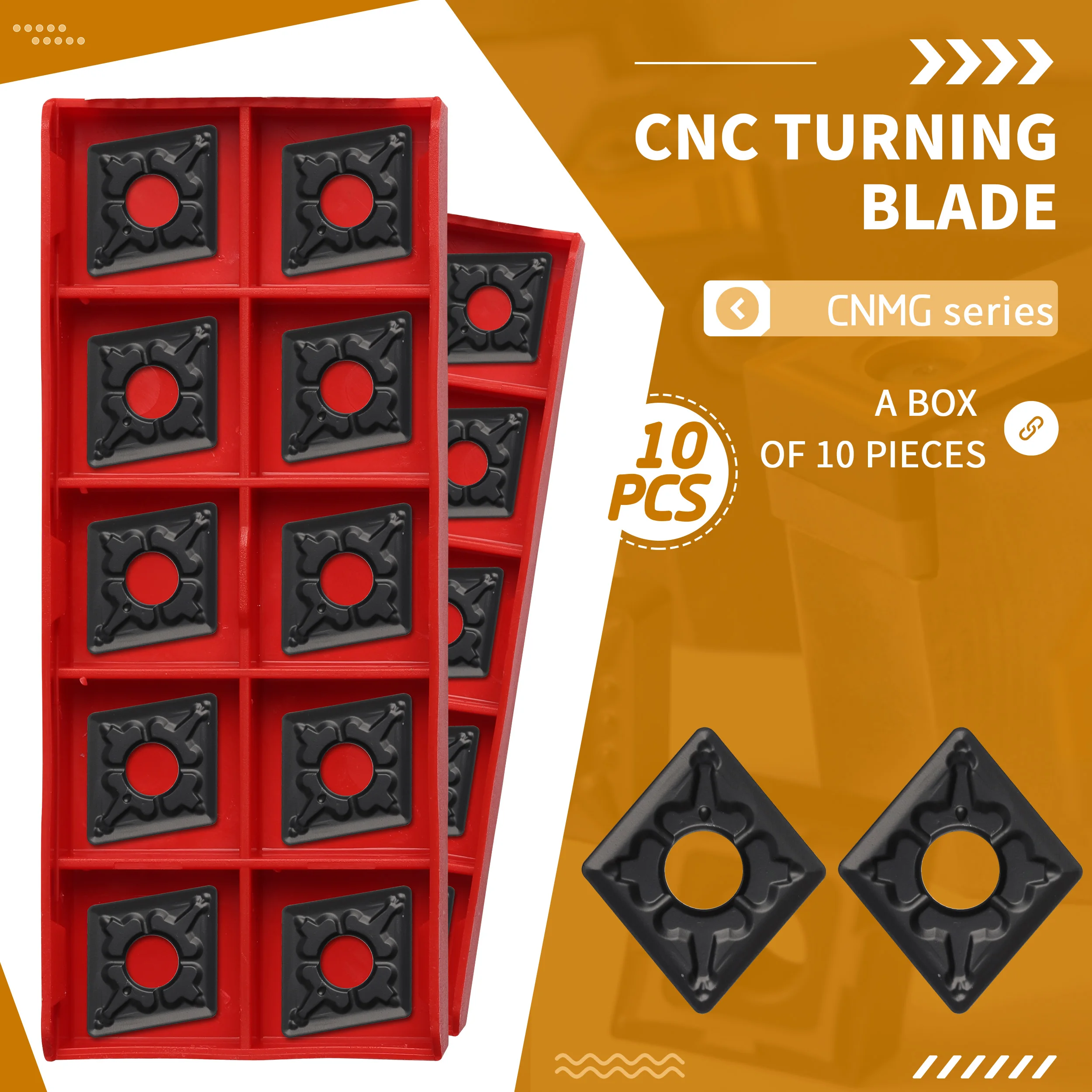 10 قطعة CNMG120404-CQ NK3100 CNMG120408 آلة خرط تعمل بالتحكم الرقمي بواسطة الحاسوب بالقطع قطع تحول أداة كربيد إدراج عالية الجودة ارتداء مقاومة طلاء
