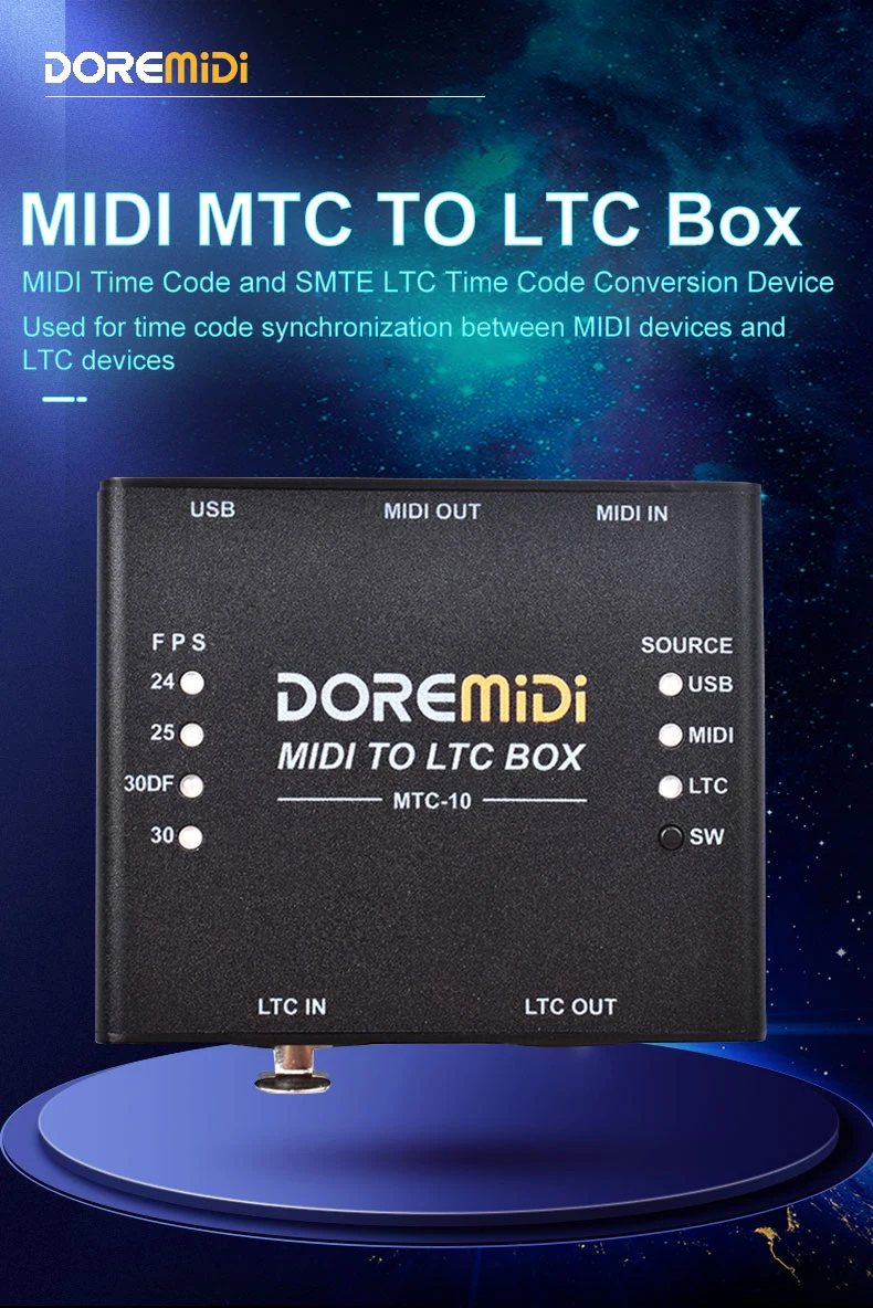 MIDI to LTC ボックスは、MIDI オーディオと照明の時間の同期を設計した MIDI タイム コードと SMPTE LTC タイム  コード変換デバイスです。 - AliExpress