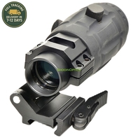 Shooin Optics 3x Magnifier Folding Rail Mount Compatible With Red Dot Optical Devices Durable Portable Holder