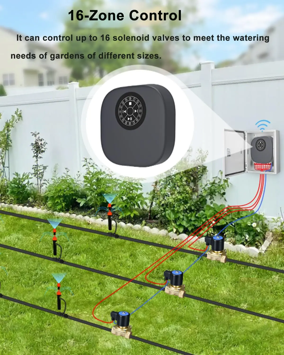 Tuya WiFi Sprinkler Controller Gardening Intelligent Irrigation Timer 16 Zones Automatic Watering Device For Alexa Google Home image 3