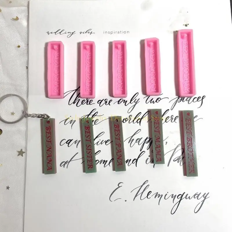 

D46E Keychain Silicone Molds Pendant Handmade Mold for Valentine's Day Birthday Gift