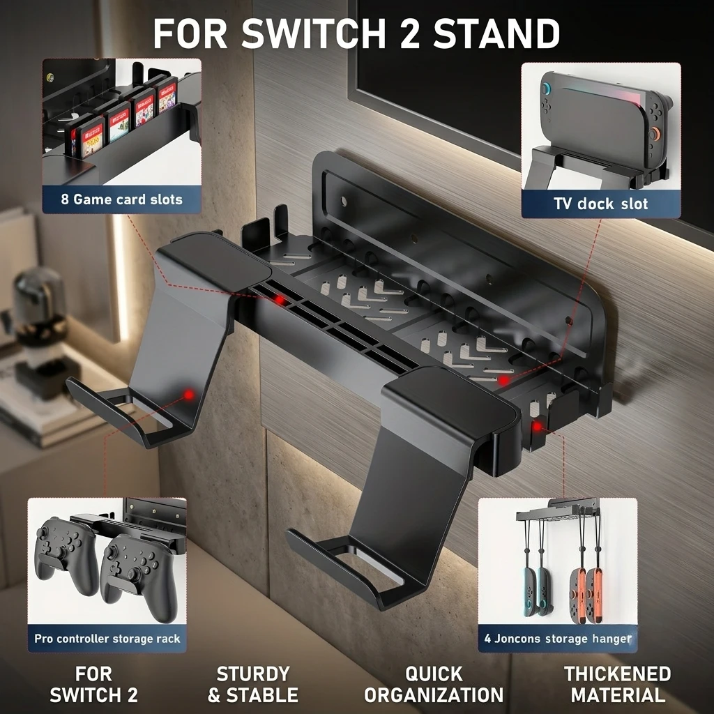 ขายึดติดผนังสำหรับ Switch 2 พร - Gaming Console Organizer บทวิจารณ์และราคา