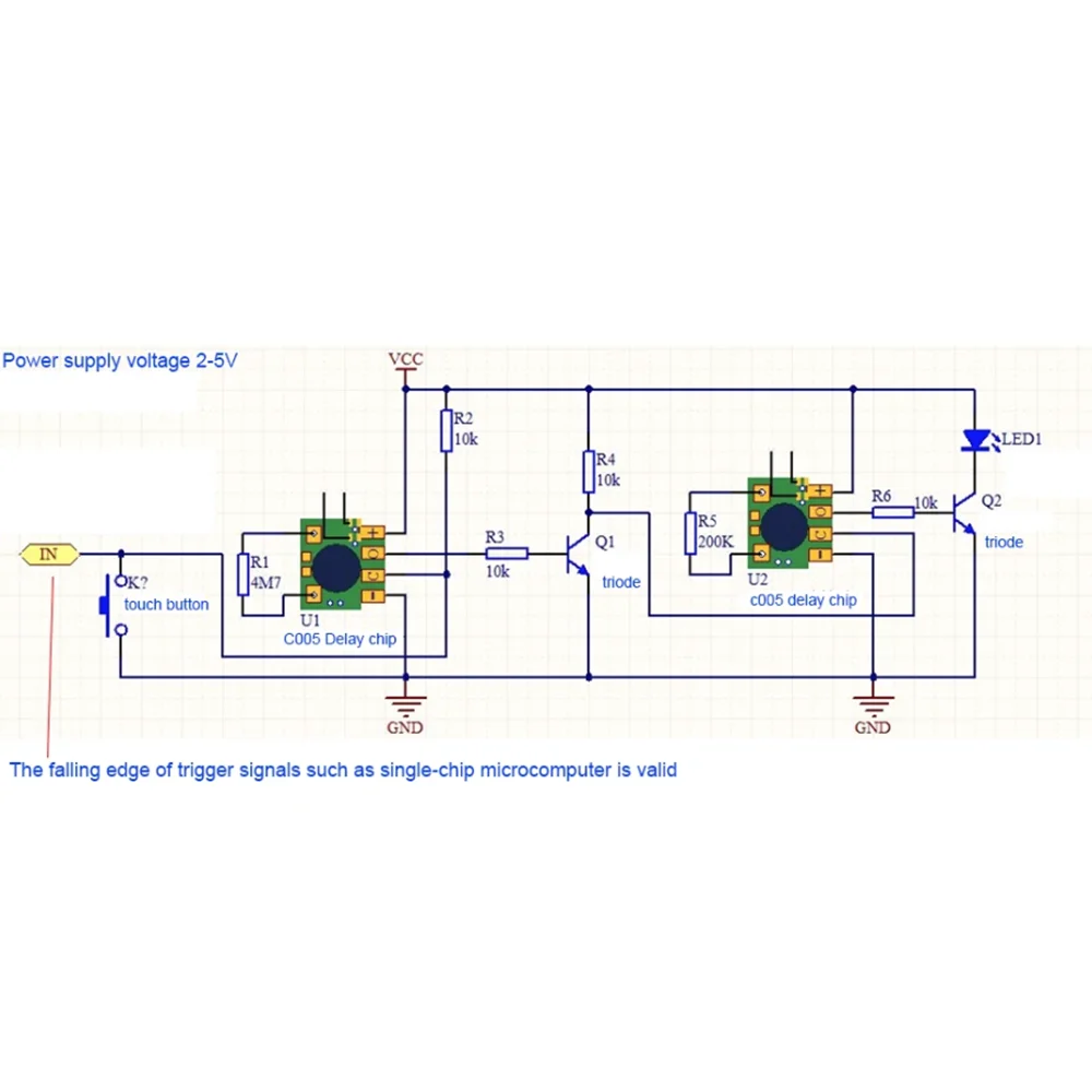 10PCS Multifonction Retard D￩clencheur Puce IC 5V Temps Relais Module IC Timing 2s -1000h DC 5V Faible Puissance Relais Kit D'automatisation