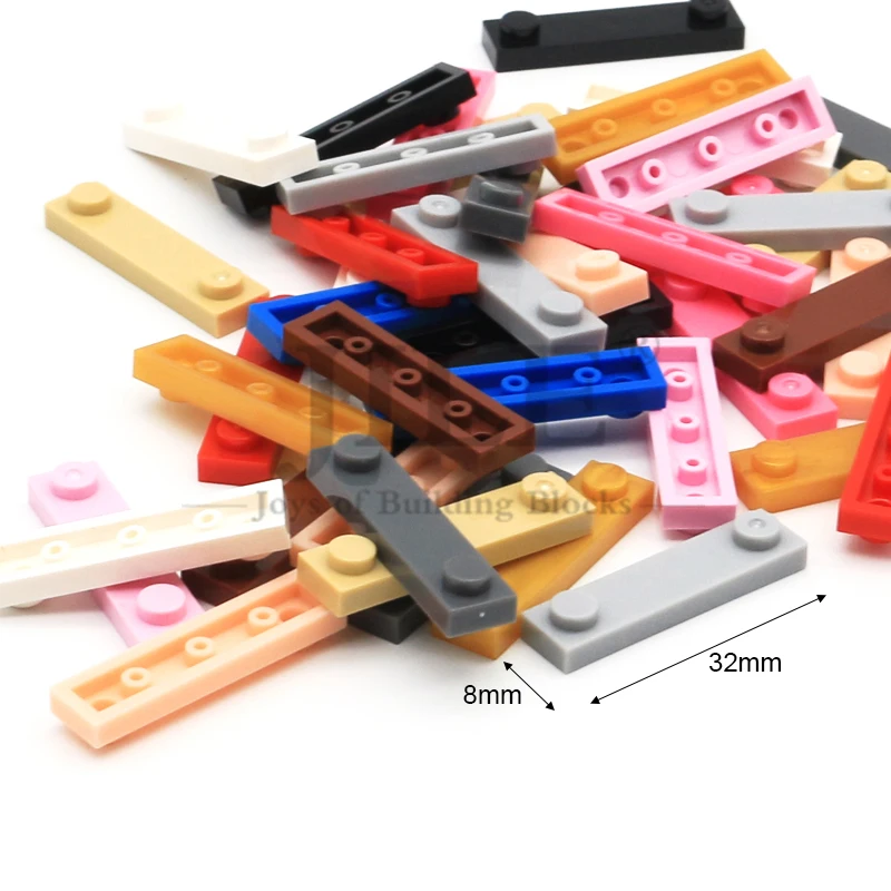 20 pièces MOC 92593 plaque modifiée 1x4 avec 2 goujons blocs de construction éducatifs compatibles 41740 briques de planche particules Puzzle jouet
