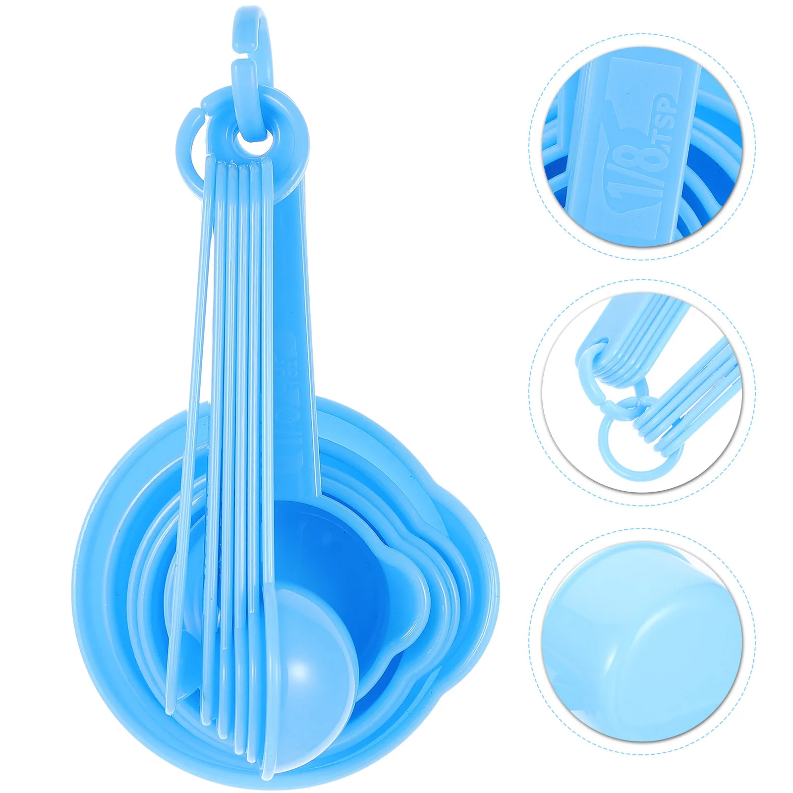 1Set Home Kitchen Measuring Spoons Set High Durability Flexible Scale Measuring Cups for Cooking Baking Spice Milk Powder