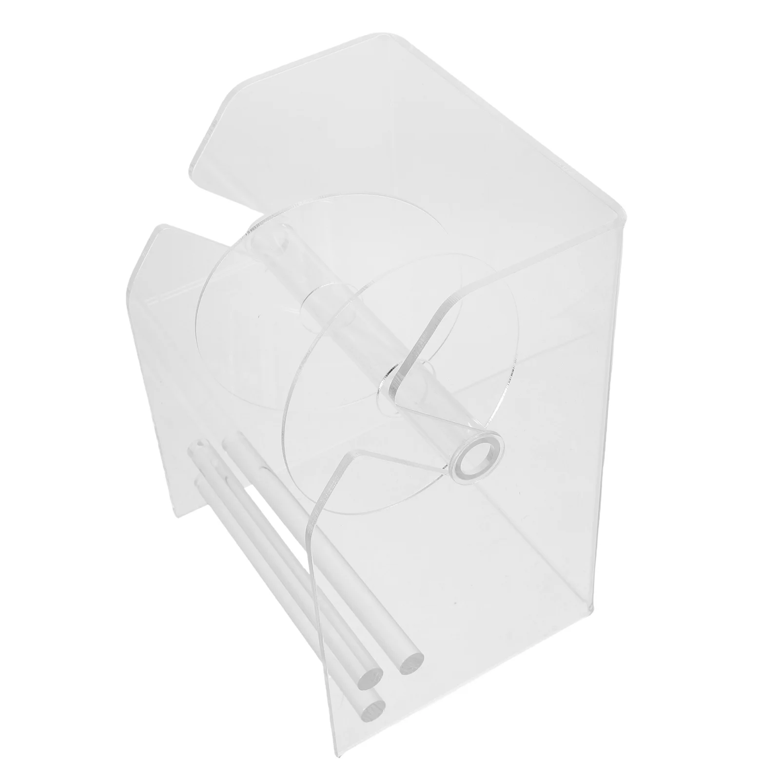 

1pcs Sticker Dispenser 3-Compartment Acrylic Label Roll Holder Desktop Organizer Adjustable Stickers Holder Stand