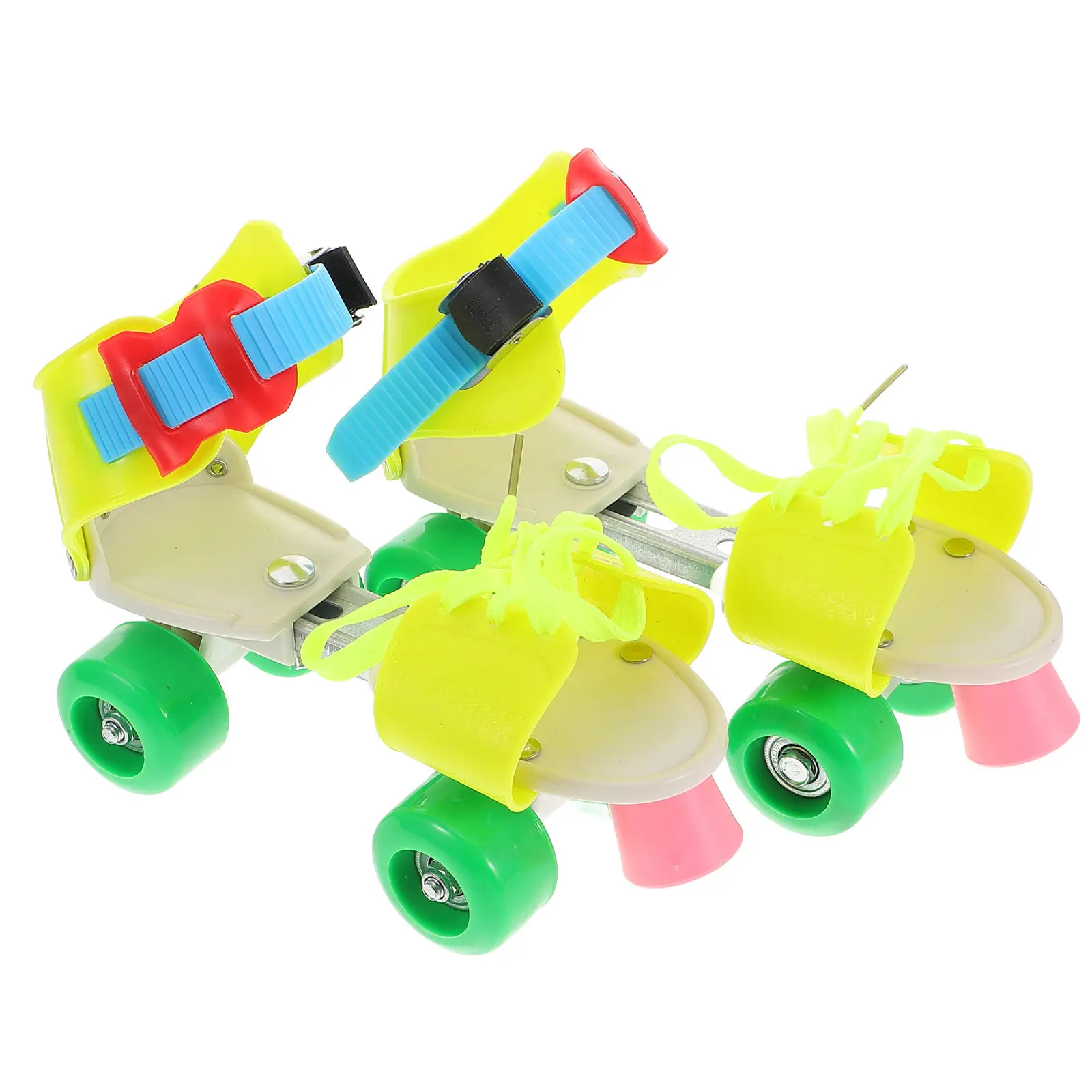 

1 Pair Adjustable Double Row Wheels High Stability For Indoor Outdoor Skating Roller Skates Skates