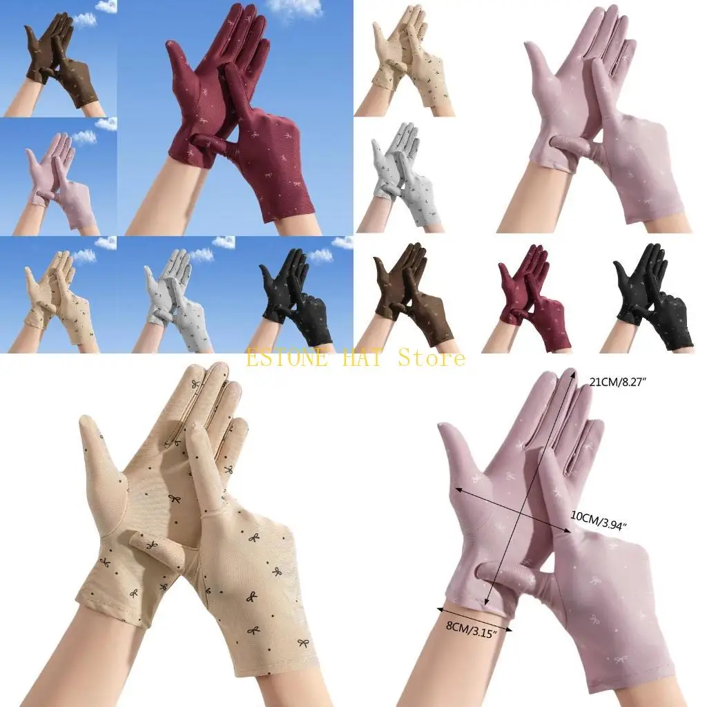 49MF Female Breathable Elastic for Sun for Protection Gloves UV for Protection Gloves