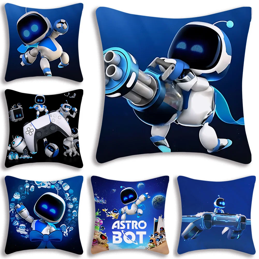 

Pillow Covers A-Astrobot Sleeping Square Cartoon Sofa Decorative Home Double-sided Printing Short Plush Cute Cushion Cover