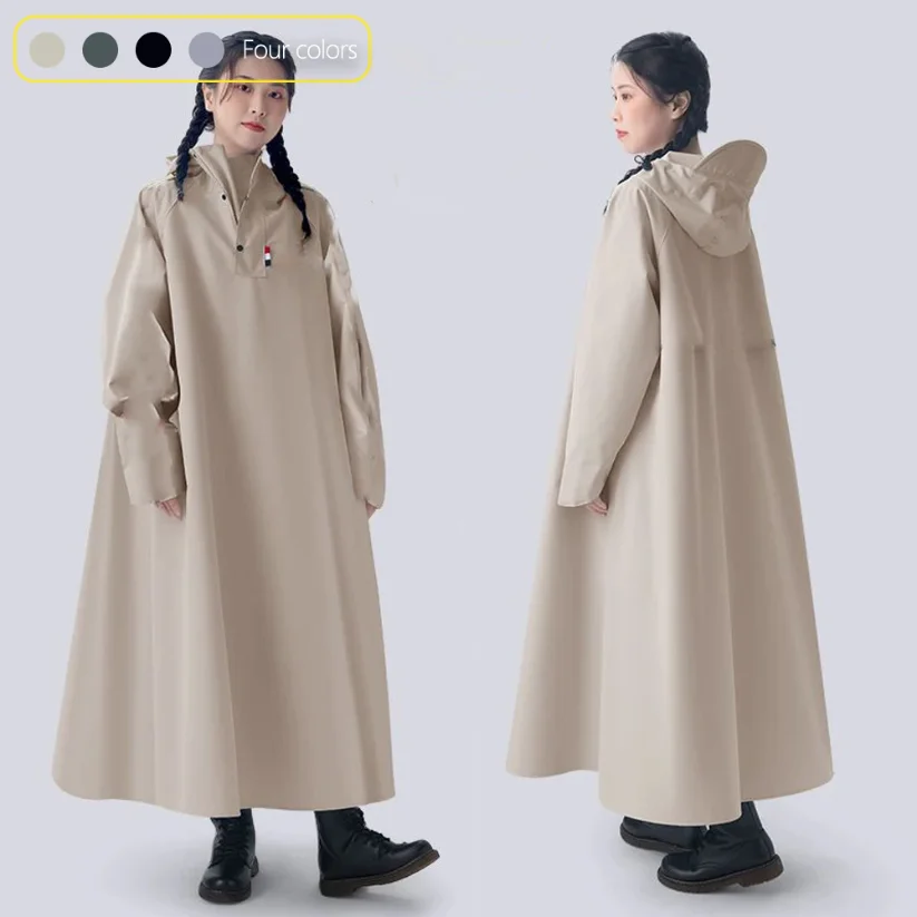 Long Motorcycle Rider Raincoat Electric Bike Rider Vehicle Separate Design Full Body Heavy Rain Protection Waterproof Poncho