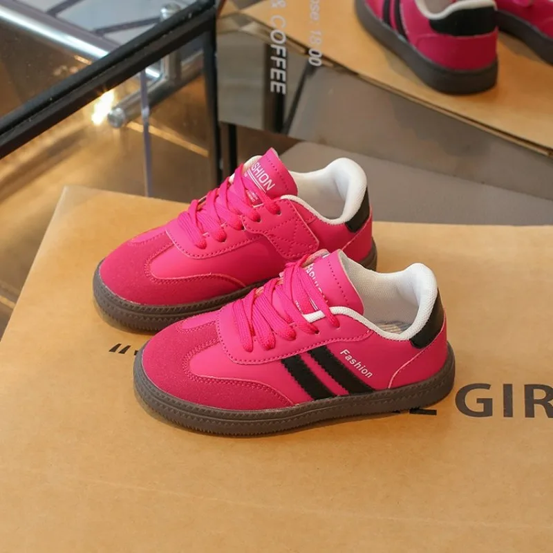 Children\'s Board Shoes 2-18 Years Old Four Seasons Models Gold Casual Boys Girls De Training Shoes Pink Soft Kid Baby Sneakers