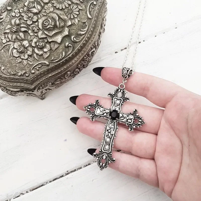 Anime Death Note Necklace Misa Amane Cosplay Gothic Unisex Cross Pendant Choker Jewelry Accessories Women Men Lolita Props Gift