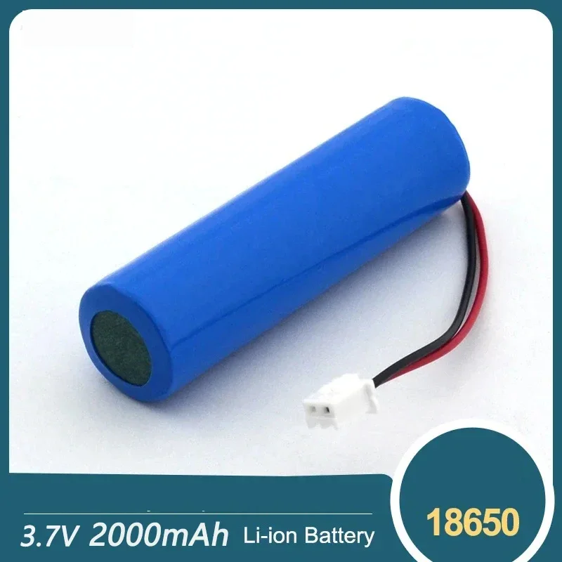 100% nuova batteria ricaricabile agli ioni di litio 3.7V 2000mAh 18650 Sostituzione dell\'illuminazione di emergenza con spina PH2.0 + cavo XH2.54