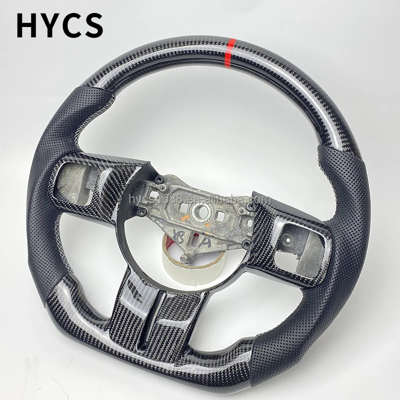 Sport Flat Bottom Special Customized Carbon Fiber Steering Wheel For 2014 J-EEP Wrangler JL TJ KJ