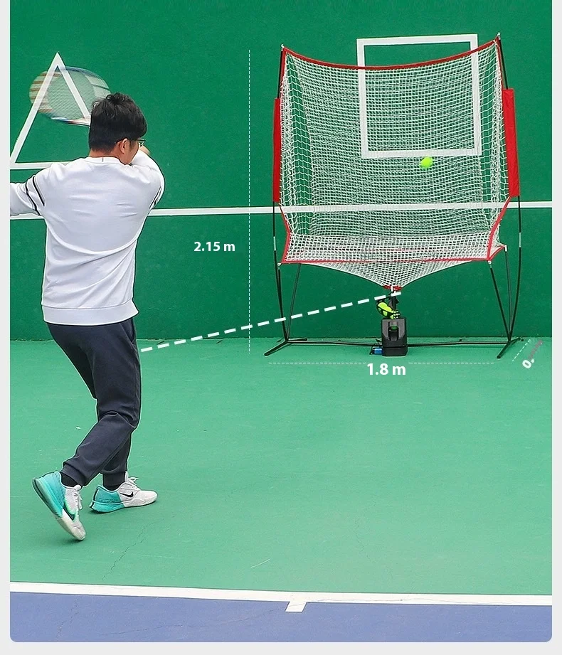 

Anti interference design remote control pickpocket tennis machine with adjustable speed and frequency equipment