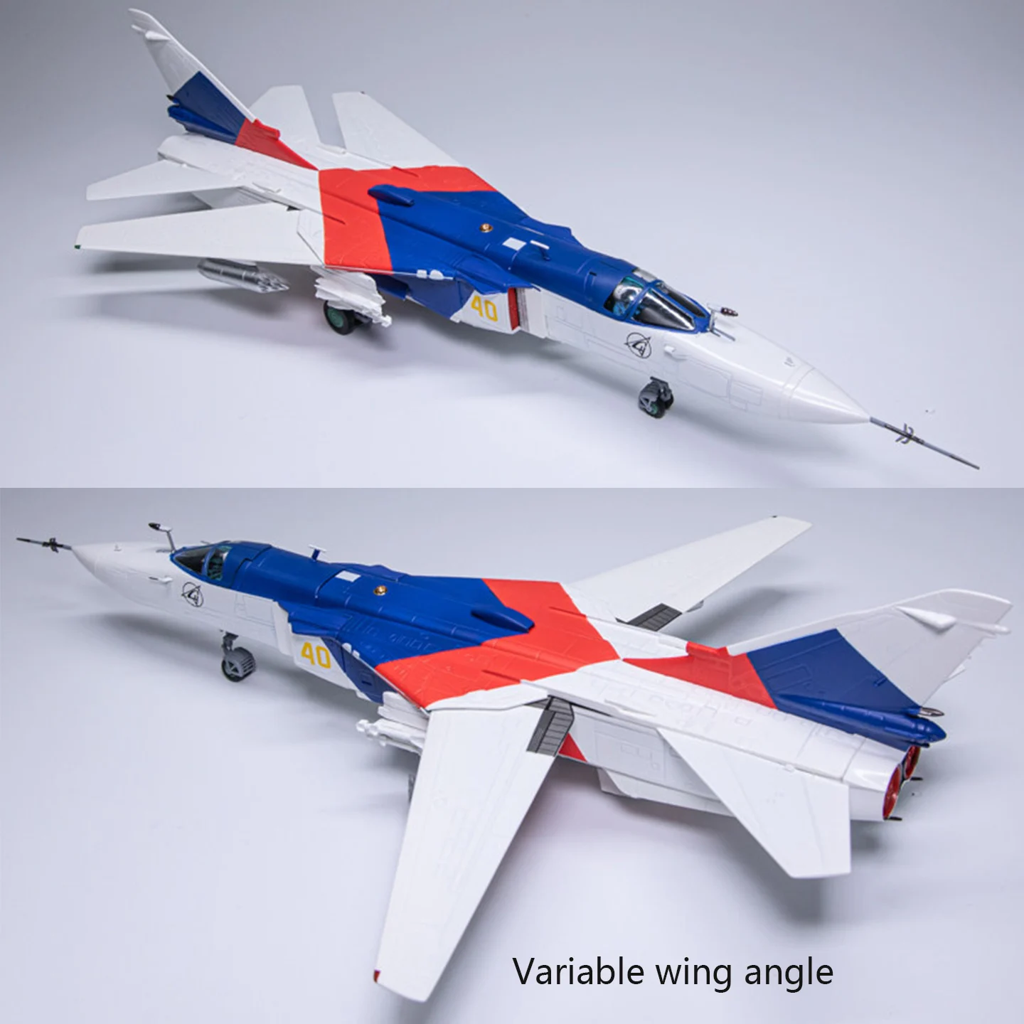 

Spot 1: 72 CW Russian Su-24 SU-24MR fighter model (wing angle variable) 40 # static alloy model