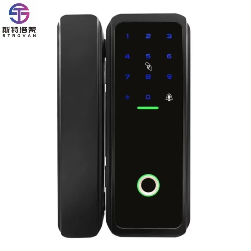 

Electronic Biometric Rfid Card Access Control 3D Face Recognition Smart Glass Door Lock Intelligent Ttlock App Rfid