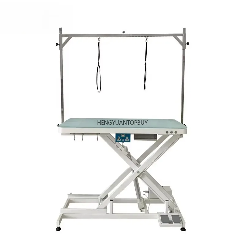 PET Electric Cross Lift Dog Grooming Table Large Pet Folding Grooming Table with LED Lighting