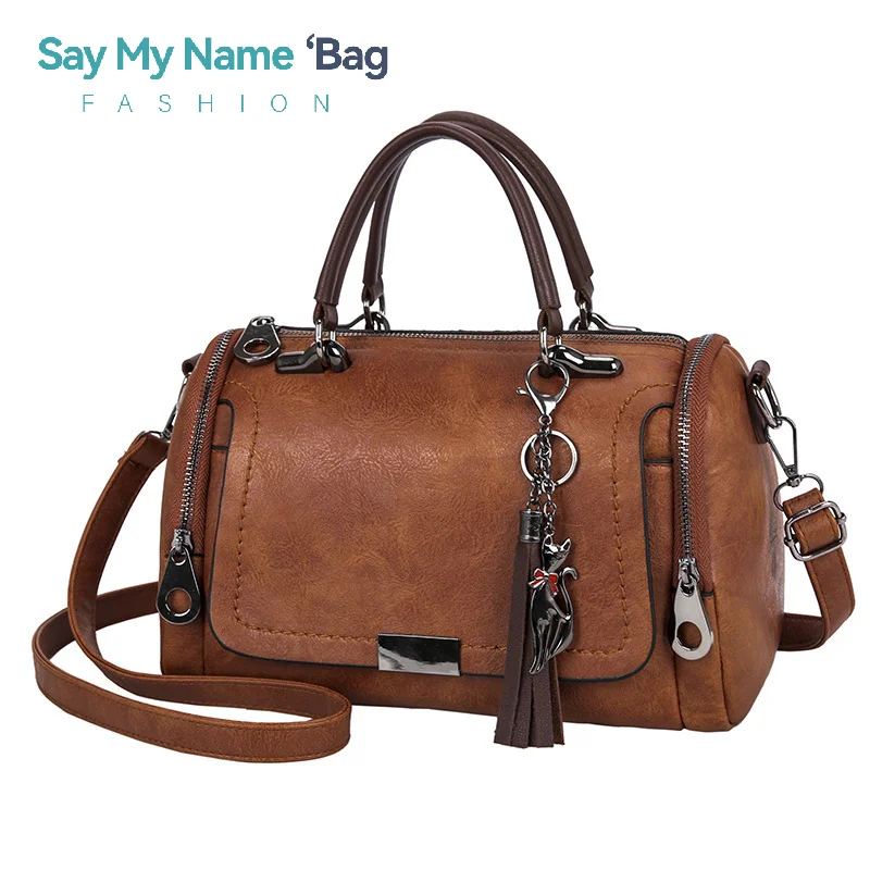 

Fashion Ladies Tassel Designer Handbag Women Shoulder Crossbody Bag Casual Female Large Capacity Boston Messenger Bags
