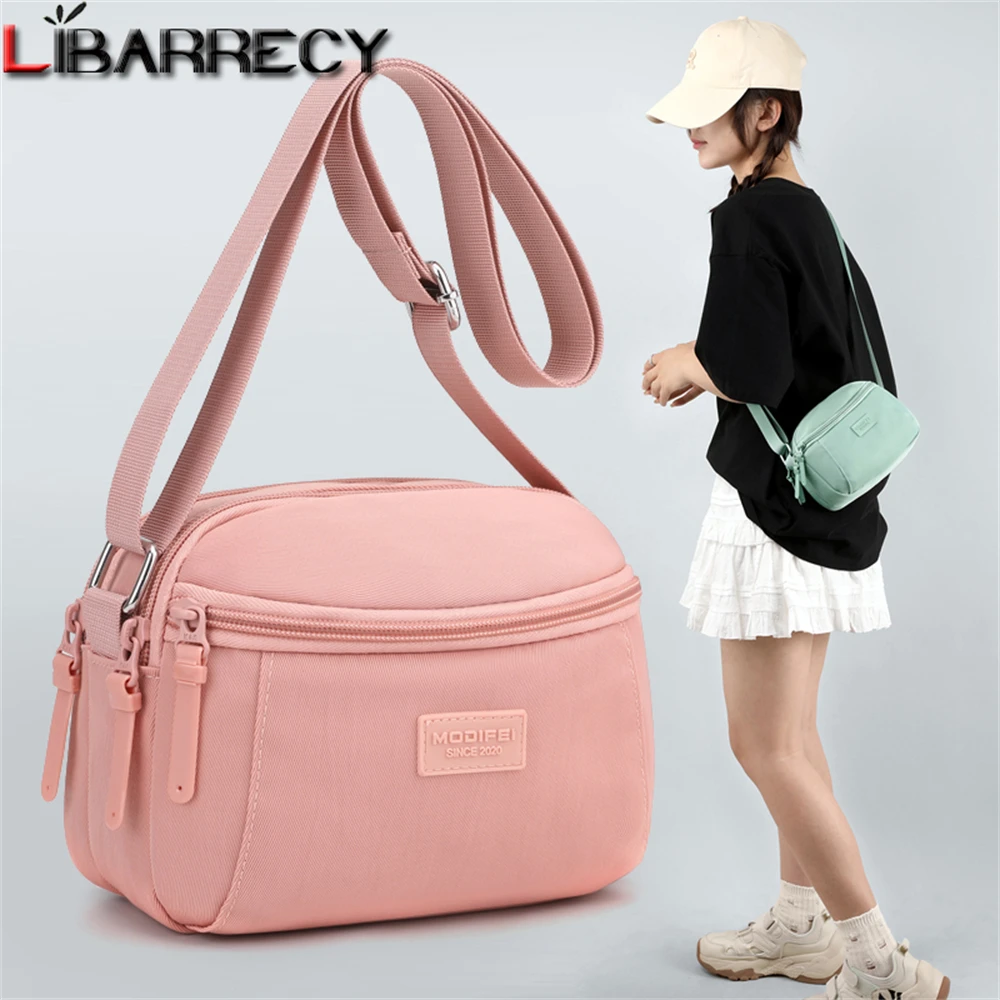 

Solid Color High Quality Nylon Ladies Shoulder Bag Fashion New Mini Women Messenger Bags Leisure Ladies Mobile Phone Purse Sac