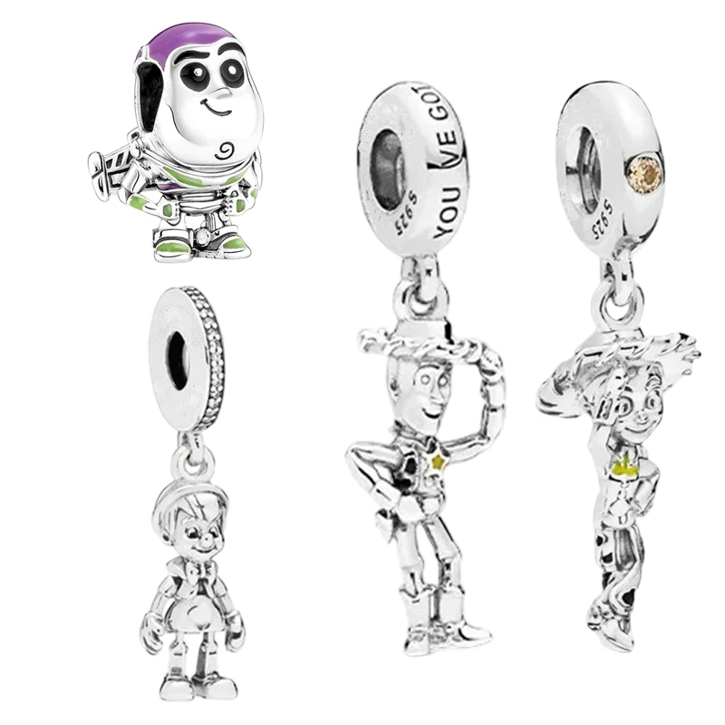 2025 جديد ديزني سحر لتقوم بها بنفسك مجوهرات هدية تيجر دامبو وأمي المجمدة أولاف ويني ذا بوه Eeyore الخرز صالح سوار الأصلي