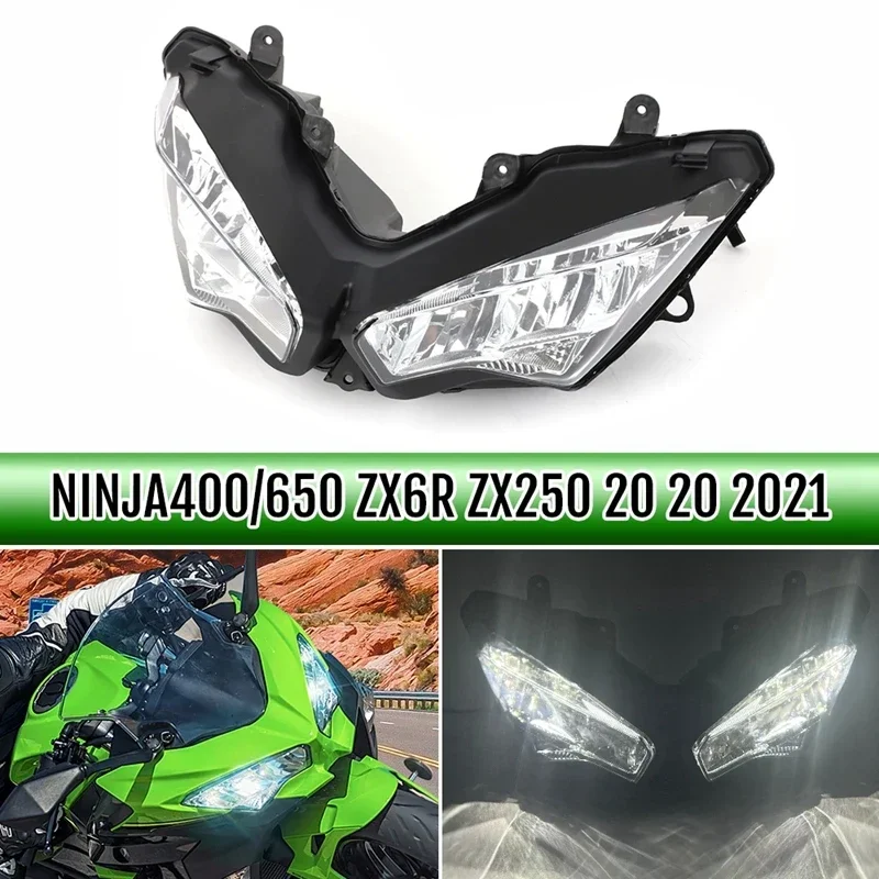 For Kawasaki Ninja 400 650 2018-2023 2024 ZX6R ZX-6 636 ZX250 Motorcycle Headlight Headlamp Head Light Lamp Housing Head ligh