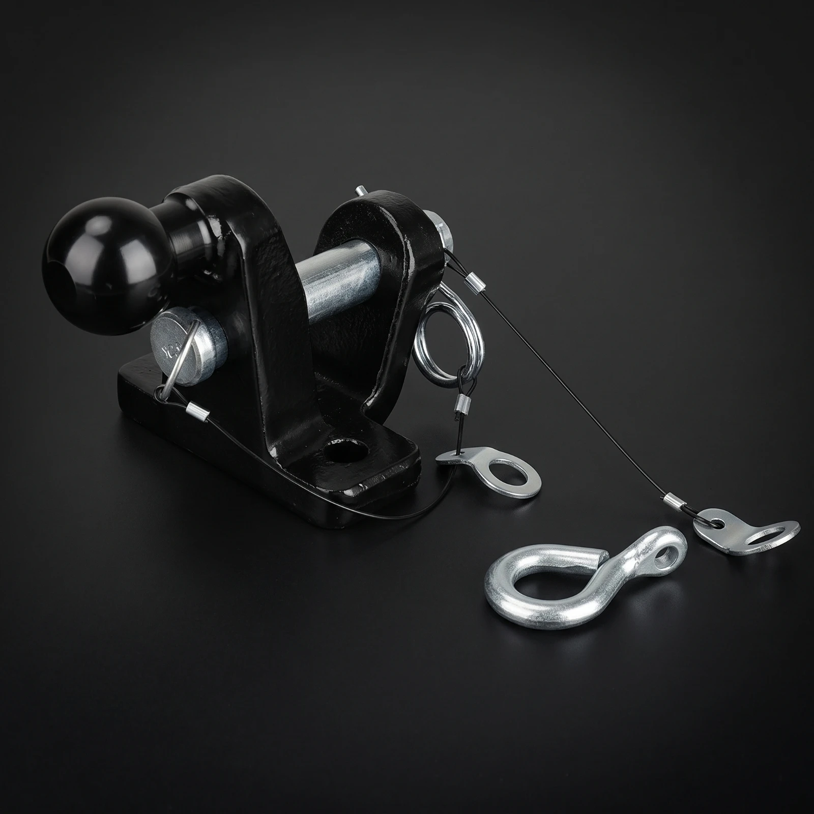 Tow Ball with Bracket Rust-Resistant Trailer Ball with Safety Pin Towing Hitch Rugged Trailer Hitch with Pin and Clip