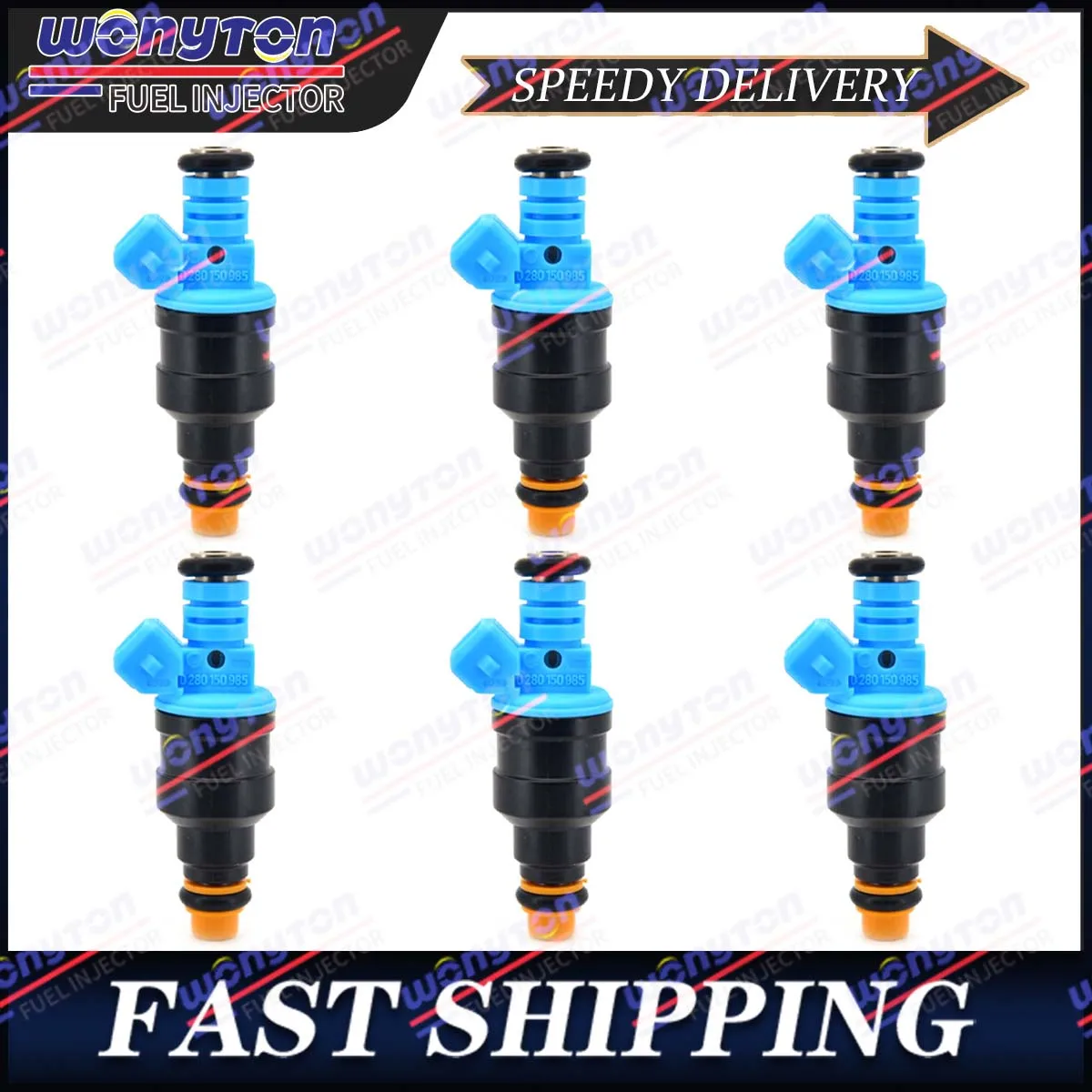 

6Pcs Brand New FUEL INJECTORS 0280150985 FOR ASTON MARTIN DB7 96-99 L6 AJ6 3.2 SUPERCHARGED