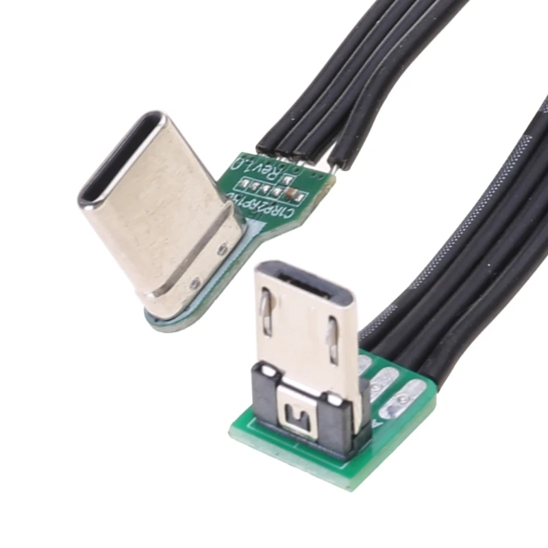 كابل شحن من النوع C إلى USB 5Pin بسرعة 480 ميجابت في الثانية سلك سيليكون سريع 4 اتجاهات ينحني