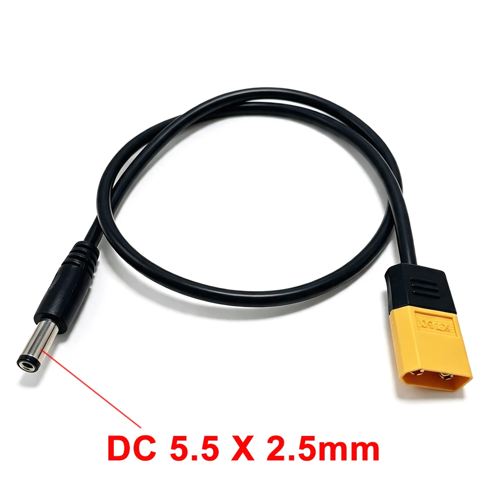 1Pcs Charging Cable XT60 Male to DC5525 / DC5521 Male Power Cable Adapter Connector For TS100/T12 Pine Electric Soldering Iron