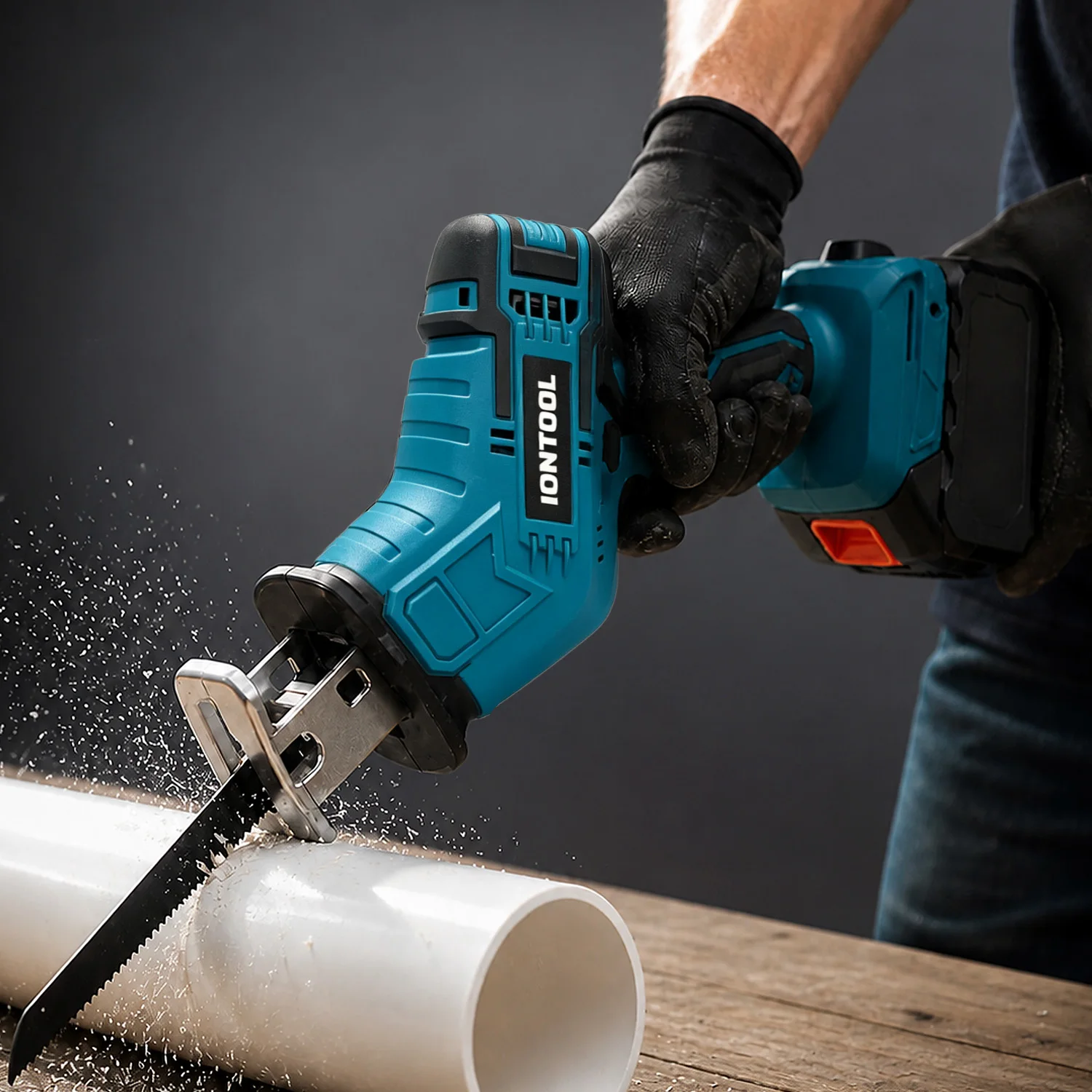 IONTOOL 90W Lightweight Cordless Reciprocating Saw 3000RPM for DIY Wood Metal Cutting Branch Lopping and Home Repair Tool Only