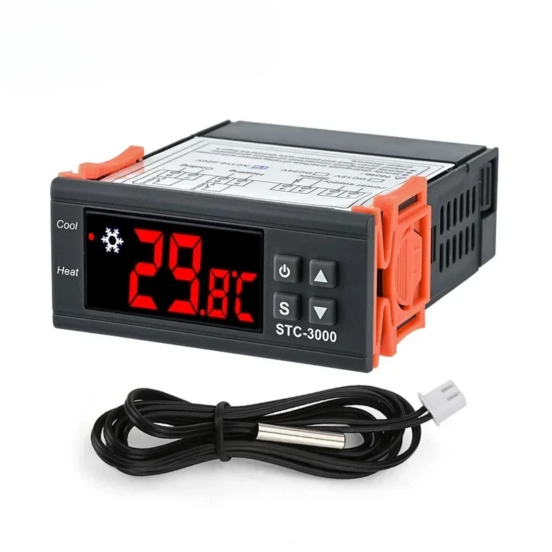 STC-3000 LED Digital Thermostat Temperature Controller Thermoregulator Relay Heating Cooling for Incubator AC 110-220V NTC