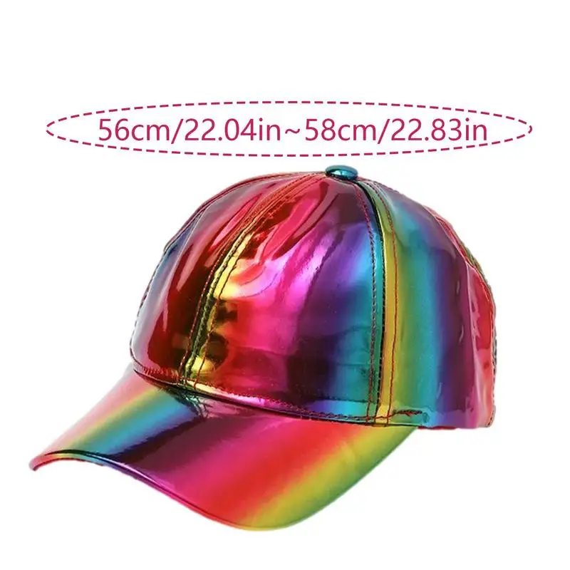 Блестящие голографические шапки для косплея, модные регулируемые шапки в стиле хип-хоп с плоским козырьком и плоским козырьком, светоотражающие бейсболки