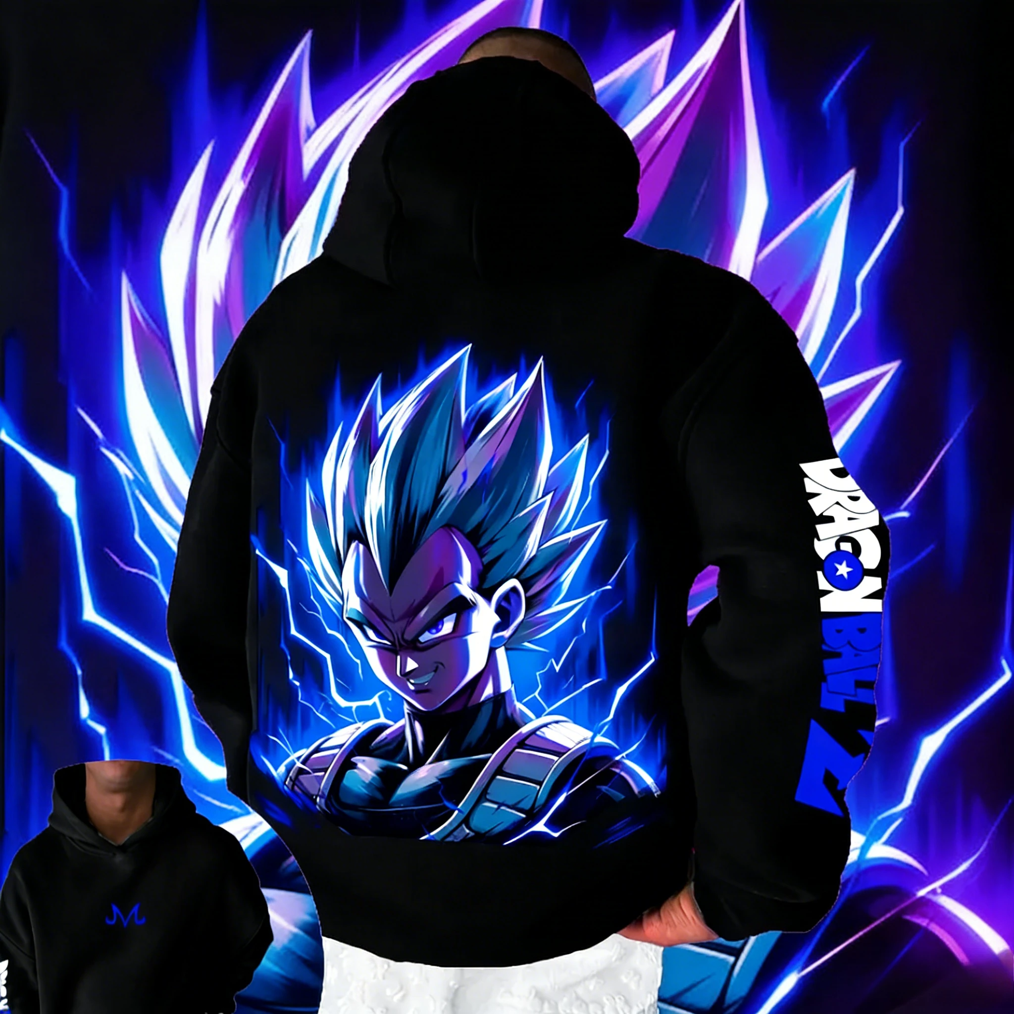 

2026New Autumn/winter Dragon Ball 40th Anniversary Vegeta 100% Cotton Anime Printed Hoodie Extra Size Casual Streetwear Unisex