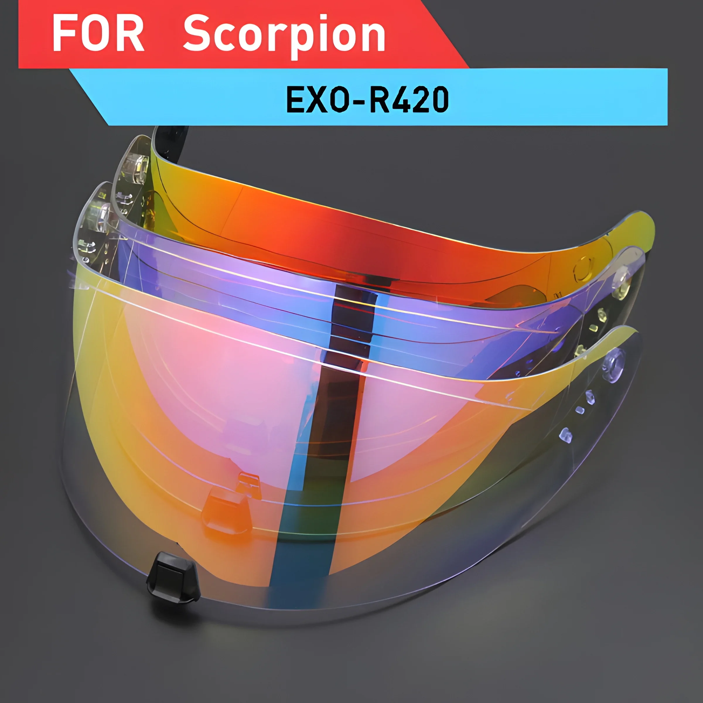 

Visera Casco Moto for SCORPION EXO-R420 Visor Shields Motorbike Helmet Face Shield Sunshield Capacetes Accessories Parts