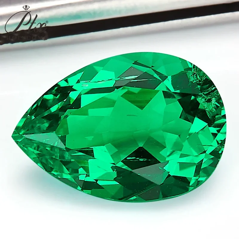 

Pear Shape Lab Grown Colombia Emerald Sparkling Gems Green Color Hydrothermal HandCut Selectable AGLCertificate Fast Shipping