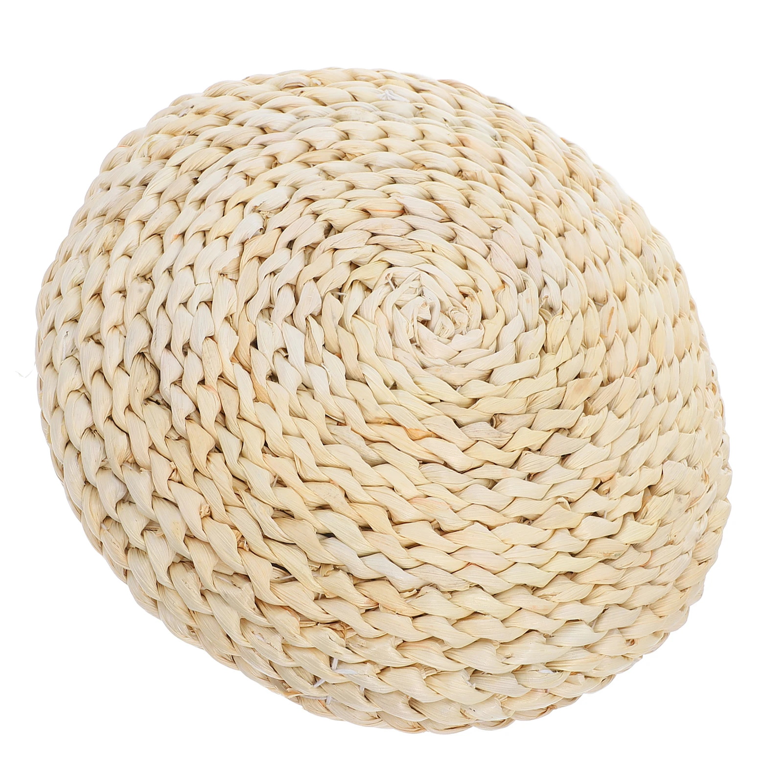 

Yoga Meditating Cushion Round Straw Weave Seat Mat Hand Woven Natural Color Lightweight Eco Friendly Cotton Filling Sitting