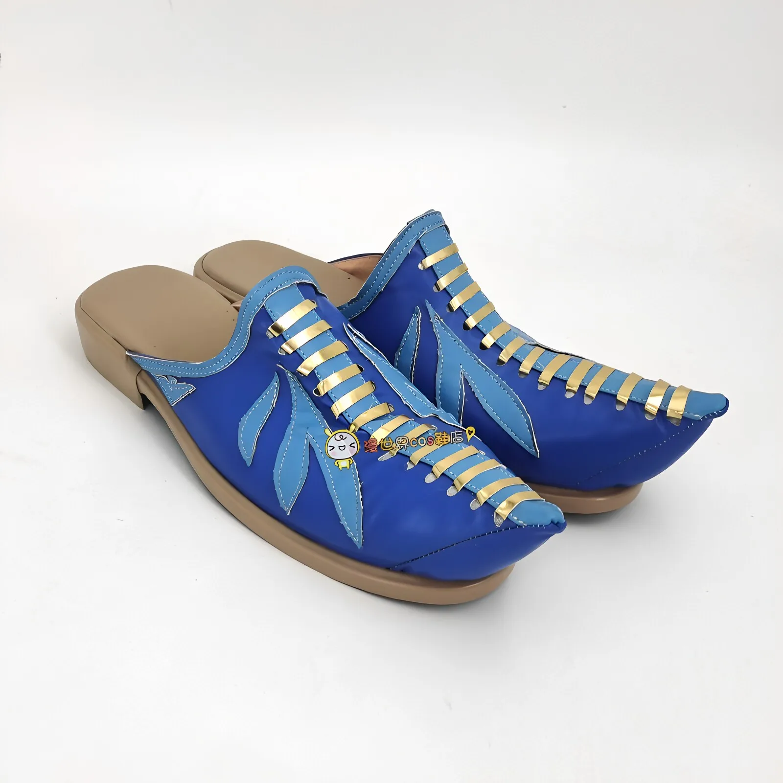 Anime Raya and The Last Sisu Cosplay Shoes Blue pointed slippers Female Male PU leather Role Playing Shoes Can Custom Made