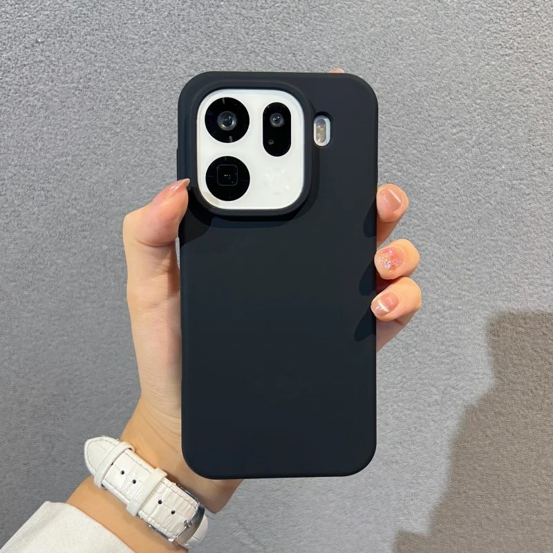 

Для OPPO Find X9 Pro чехол из настоящего жидкого силикона, сплошной цвет, роскошная подкладка, бархатная мягкая защита спины, противоударный чехол-бампер