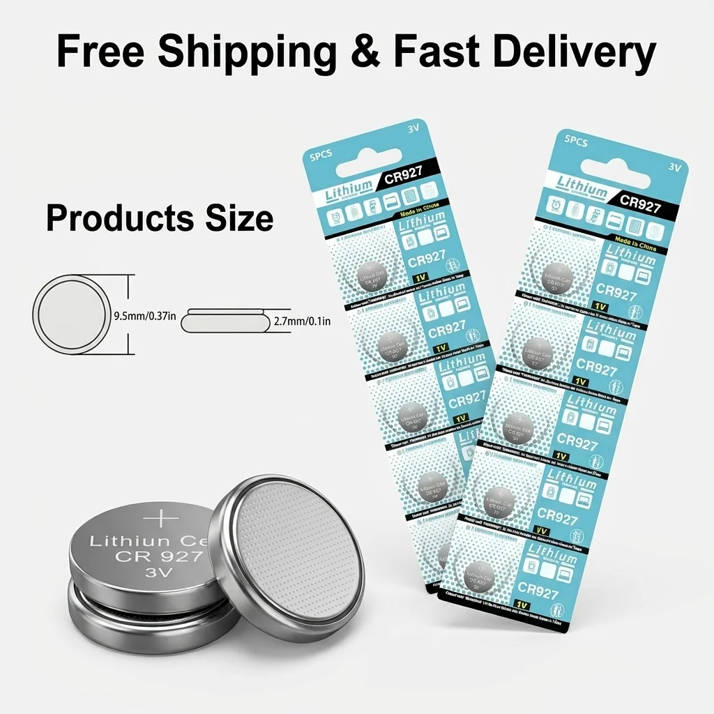 

CR927 DL927 BR927 3V Lithium Button Coin Battery Bulk 2-10PCS for Watch Toy Remote Control