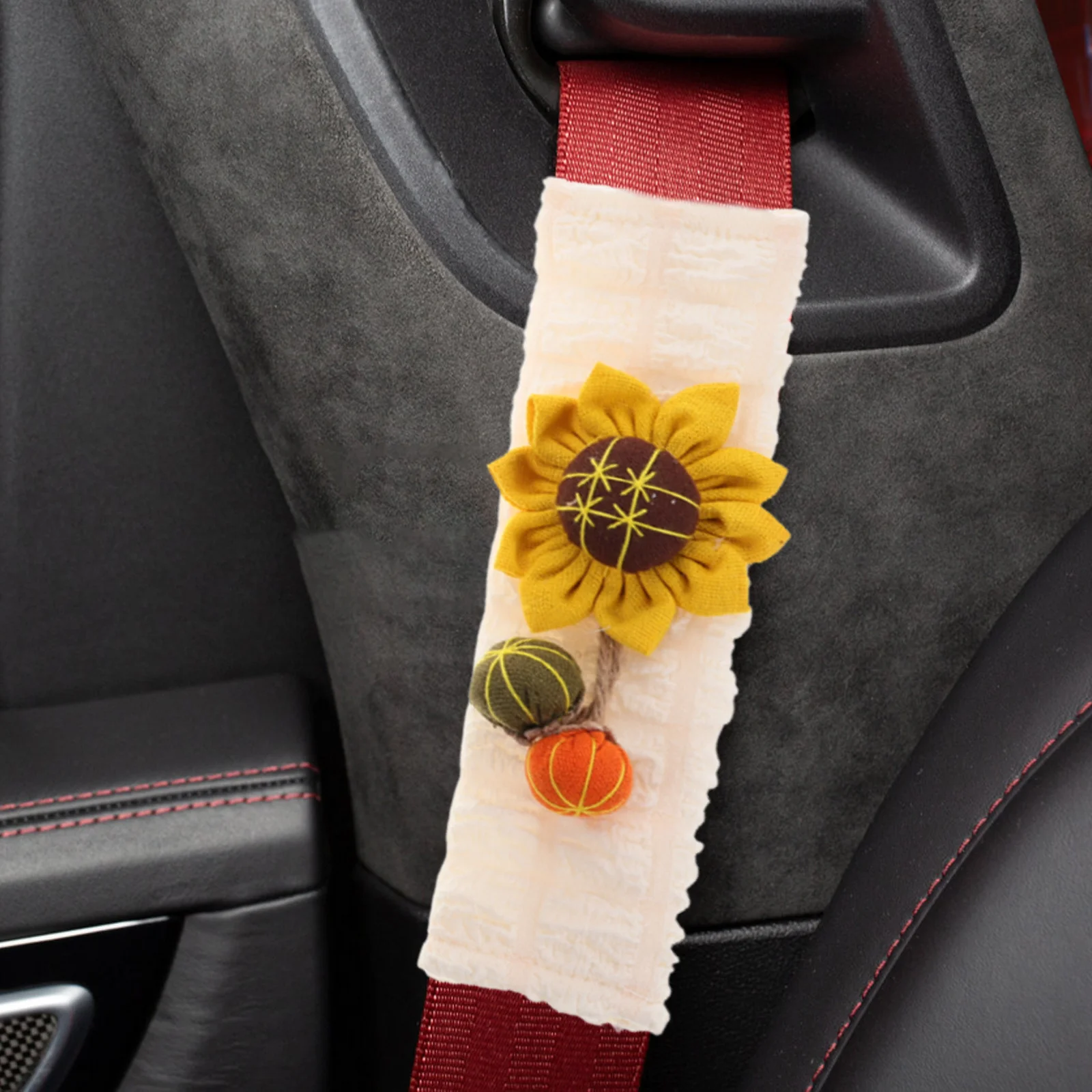 

1Pair Sunflower Shoulder Cover for Cute Kawaii Anti-Chafing Pad Women's Auto Interior Decor Accessory Comfortable