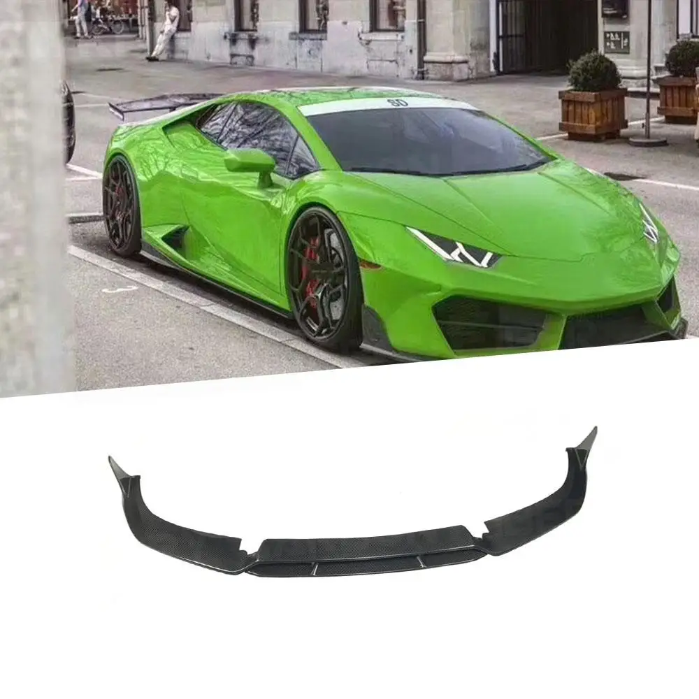 

Dry Carbon Fiber Car Front Bumper Splitter Lip Body Kit Spoiler Diffuser Lip Case For Lamborghini LP580 LP610 Guard Car styling