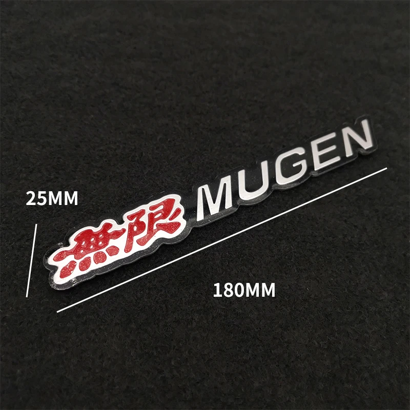 Newest Car Styling 3D Metal Chrome Zinc Alloy Emblem Car Body Badge Sticker Decal Auto Accessory for Honda Mugen Power