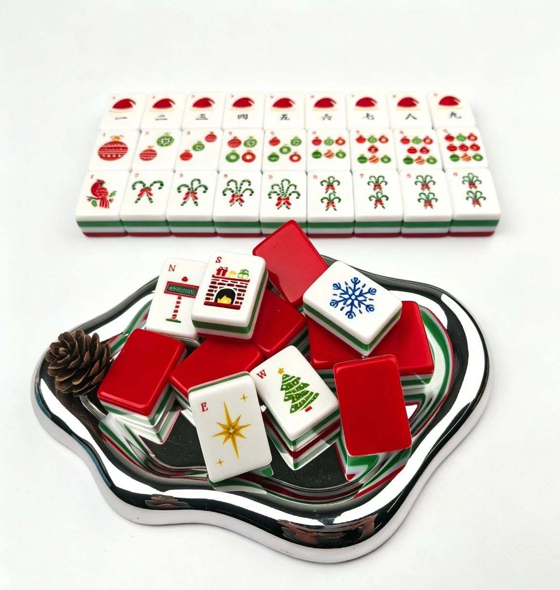 Luxury 4 Layer Pink Gradient Acrylic American Mahjong Set 160Pcs Cute Candy Dessert Star Pattern Hand Rubbed Mahjong Tiles