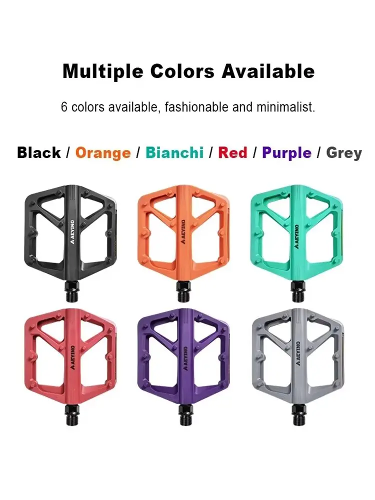 AliExpress NONE Gravel Bicycle Pedals DU Bearing Ultralight MTB Road Bike Pedals Anti-Slip Reflective Design Cycling Pedals Bike Accessories