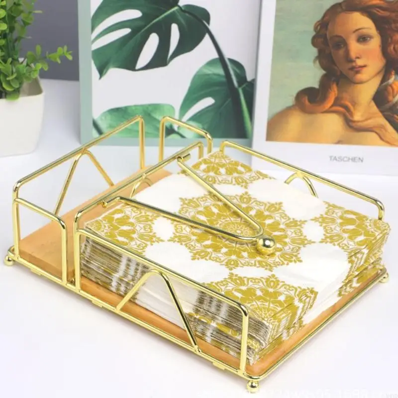 

Двухслойные органайзеры для салфеток с железной рамой, деревянным основанием и декоративным колесиком для легкого перемещения в