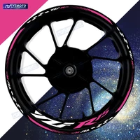 Pegatina para rueda delantera y trasera de motocicleta YZF R15, calcomanía de carreras reflectante, impermeable, decorativa, pegatinas de llanta a rayas